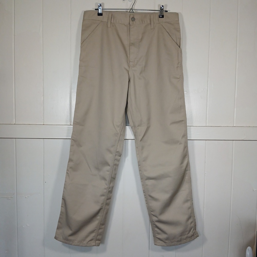 Carhartt WIP Simple Pant Mens 33x32 Tan Khaki Straight Leg Work Trousers